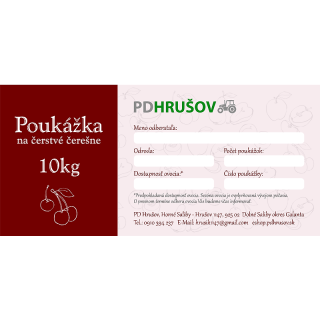 Predsezónna poukážka na 10kg čerešní KORDIA