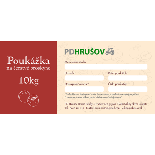 Predsezónna poukážka na 10kg broskýň odrody BURBANK JULY ELBERTA
